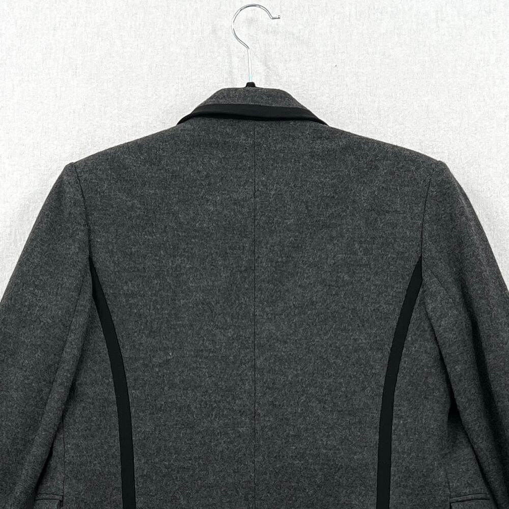 RAG AND BONE Wool Harrow Blazer Womens 2 Gray Black Trim Double Breasted Button - Picture 6 of 15